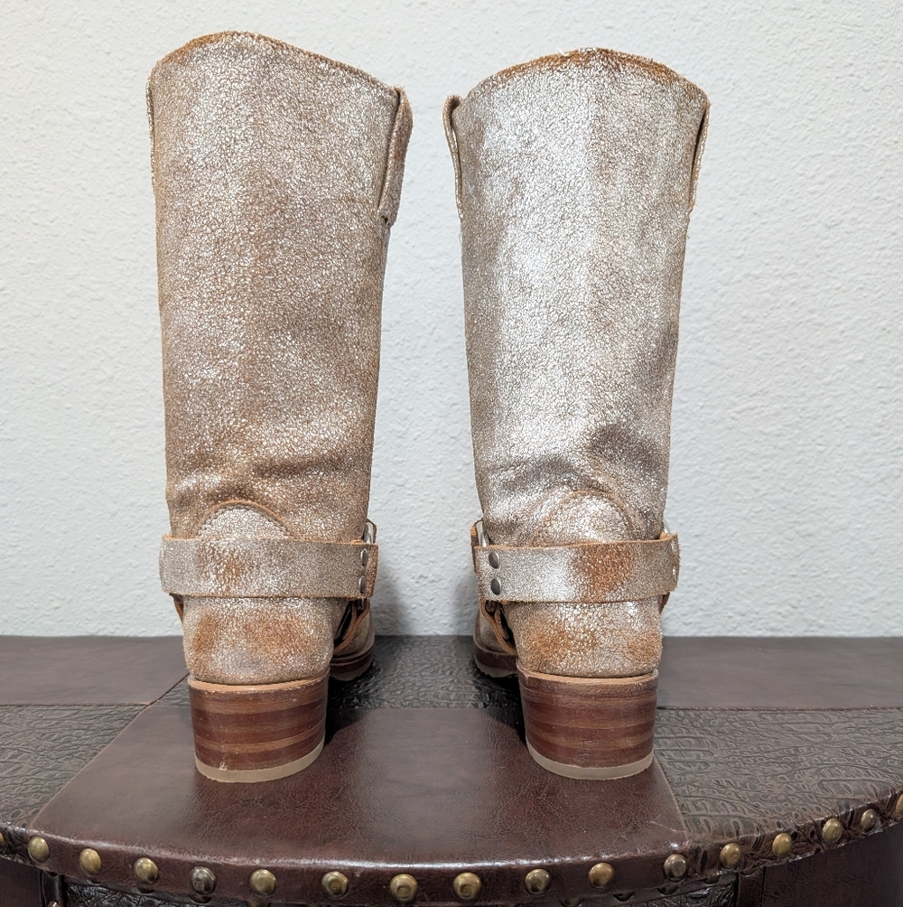 Frye Metallic Harness Boot 12R Size 8.5 - Picture 8 of 15